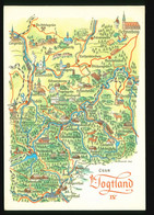 DDR AK Um 1978 Das Vogtland IV, Landkarte, Plan - Vogtland