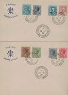 MONACO - EXPOSITION PHILATELIQUE - MONTE CARLO - LE 20-2-1928 - 4 ENVELOPPES. - Postmarks