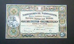 Switzerland 1944: 5 Francs - Suisse