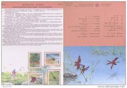 Folder Taiwan 2000 Stream Dragonflies Stamps Dragonfly Fauna River Rock Insect - Unused Stamps