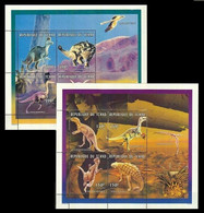 Dinosaurs, Prehistoric Animals, Chad 1996 MNH Set Of 2 SS - Vor- U. Frühgeschichte