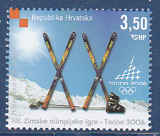 Timbres De Croatie, Jeux Olympique D'hiver De Turin, 1 Tp De 2006 MI N° 754 MNH** à 50% - Invierno 2006: Turín