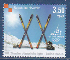 Timbres De Croatie, Jeux Olympique D'hiver De Turin, 1 Tp De 2006 MI N° 754 MNH** à 50% - Winter 2006: Torino