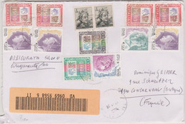 ITALIE 2003 Enveloppe Recommandée  Vers La France  Affranch. Multiples (Avec Assurance) A Voir - Covers & Documents