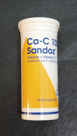 AC - Ca - C 1000 SANDOZ EMPTY MEDICINE PLASTIC BOTTLE 1999 - Equipo Dental Y Médica