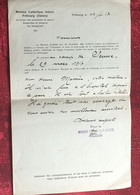 WW1-Recherche Nouvelle De Prisonnier Blessé-☛Mission Catholique Suisse-Fribourg-☛Guerre14/18 Camp De Seume-croix Rouge? - Documents