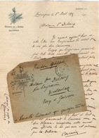 VP18.196 - Hôtel De L'Epée QUIMPER X MONTAUBAN 1915 - Lettre Du Lt CARAILLE Relative à La Mort Du Brave Soldat DUBOURG - Documenten