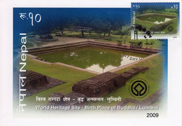 PUSHKARNI Pond LUMBINI Maximum Card 2009 NEPAL - Buddhism