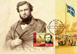 ✅ " 150 ANS D'EUREKA 1854-2004 : PETER LALOR  " Sur Carte Maximum Et PAP Neuf D'AUSTRALIE De 2004. CM - Cartes-Maximum (CM)