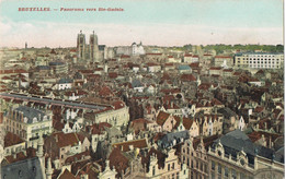 Bruxelles: Panorama Vers Ste-Gudule. ( 2 Scans) - Panoramische Zichten, Meerdere Zichten