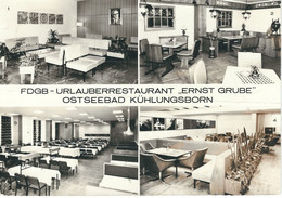 Ostseebad Kühlungsborn, FDGB-Urlauberestaurant „Ernst Grube“, DDR-Mehrbildkarte, Gelaufen 1981 - Bad Doberan