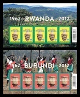 Belgium 2012 Mih. 4286/87 Independence Of Rwanda And Burundi (2 M/S) MNH ** - Unused Stamps