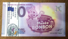 2015 BILLET 0 EURO SOUVENIR DPT 30 MUSÉE DU BONBON HARIBO + TAMPON ZERO 0 EURO SCHEIN BANKNOTE PAPER MONEY - Private Proofs / Unofficial