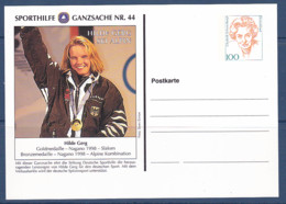 Timbres D'Allemagne, Médaillés Aux Jeux Olympique D'hiverHilde Gerg, 1 Entier Postal MNH ** à 50% - Invierno 1998: Nagano