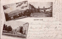 SAINT-DIE   ( VOSGES )   MULTI-VUES  ( OBLITATION DE JANVIER 1899 ) - Saint Die