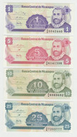 Nicaragua 1, 5, 10, 25 Centavos 1991 P-167 - P-170 UNC - Nicaragua