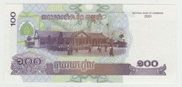 Delcampe - Cambodia 100 Riels 2001 P-53 UNC - Cambodge