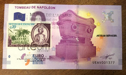 2017 BILLET 0 EURO SOUVENIR DPT 75 PARIS TOMBEAU DE NAPOLÉON + TIMBRE ZERO 0 EURO SCHEIN BANKNOTE MONEY BANK - Private Proofs / Unofficial