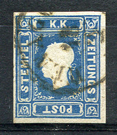 AUSTRIA 1858 Type I - Yv.5 (Mi.16, Sc.P5) Used (perfect) Fotoatest Ferchenbauer - Newspapers