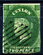 CEYLON 1857 Wmk Star - Yv.2 (Mi.3b, Sc.4) Used (VF) - Ceylan (...-1947)