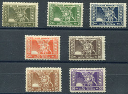 1920 NA SKARB (Treasury Fund) #1-7 (4MNH-3MH) - Revenue Stamps