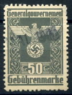 GG 1943 General Issue #21 Used (F-VF) Rare - Steuermarken