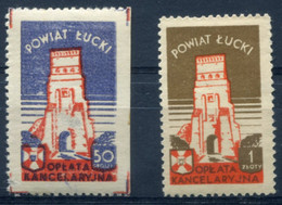 LUCK Municipal - Two Unused Stamps With Gum (perfect) Rare - Steuermarken