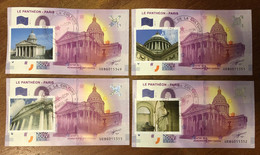 2017 BILLET 0 EURO SOUVENIR DPT 75 PANTHÉON + VIGNETTES ZERO 0 EURO SCHEIN BANKNOTE PAPER MONEY - Essais Privés / Non-officiels