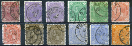 ROMANIA 1890 Wmk Relief - Yv.76-82 (Mi.76-82, Sc.94-100) Overcompl. (F-VF) - Used Stamps