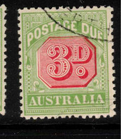 AUSTRALIA 1909 3d Postage Due SG D66 U #AXH4 - Postage Due