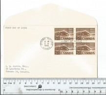 Canada Ottawa To Toronto Sept 8 1965..Block Of 4 FDC..............................(Box 8) - 1961-1970