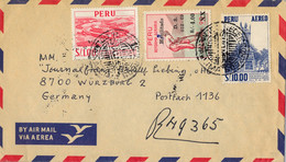 PERÚ , SOBRE CIRCULADO , LIMA - WÜRZBURG , CORREO AÉREO - Pérou