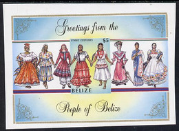 Belize 1986 Costumes $5 Amerindian Imperf M/sheet Unmounted Mint (only 20 Believed To Exist) SG MS 895var - Belize (1973-...)