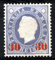 MACAU (Macao) 1892 Perf.12.5 - Mi.44A (Yv.45, Sc.45) MNG (as Issued) VF (perfect) - Nuovi