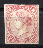 SPAIN 1865 - Yv.65 (Mi.61, Sc.67) MH All Margins (VF) - Neufs