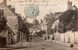 Cosne - Avenue De La Gare Et Rue Du 14 Juillet - Cosne Cours Sur Loire