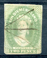 TASMANIA 1857 Unwmk - Yv.7 (Mi.7, Sc.8) Pen Cancel Small Thins (C.V. 1200) - Usati