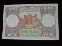 Maroc -100 Francs 9-1-1950 - Banque D'état Du Maroc -  BILLET RECHERCHE !!!   **** EN ACHAT IMMEDIAT **** - Marokko