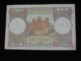 Maroc -100 Francs 9-1-1950 - Banque D'état Du Maroc -  BILLET RECHERCHE !!!   **** EN ACHAT IMMEDIAT **** - Marruecos