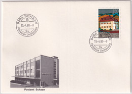 Zumstein 642 Illustrierter Brief Post Schaan - Brieven En Documenten