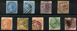 INDIA 1865-73 Wmk Perf.14 - Mi.17-22 Incl. Shades, Types (all F-VF) - 1858-79 Compagnia Delle Indie E Regno Della Regina