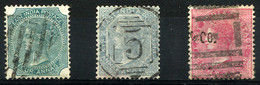 INDIA 1866-68 Wmk Perf.14 - Mi.24-26 (Yv.25,27-28, Sc.26-28) All VF - 1858-79 Compagnia Delle Indie E Regno Della Regina