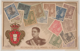 PORTUGAL - POSTAL ALUSIVO Á EMISSÃO DE D. MANUEL II - Usado