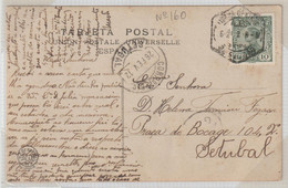 PORTUGAL - POSTAL CIRCULADO DE LISBOA PARA SETUBAL - Usati