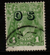 Australia SG O129  1933 King George V Heads 1d Green, Overprinted OS ,used - Oficiales