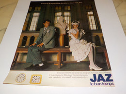 ANCIENNE PUBLICITE L HEURE DES GRANDES DECISIONS  JAZ 1982 - Wekkers