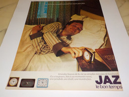 ANCIENNE PUBLICITE L HEURE SUPLEMENTAIRE  JAZ 1982 - Wecker