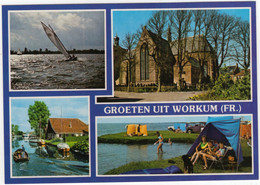 Groeten Uit Workum - O.a. Camping, Citroën 2CV - ( Friesland, Nederland) - WOM 4 - Workum