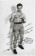 BOXEUR -  CARTE- PHOTO -  EMILE DI CRISTO - CHAMPION DE FRANCE - CARTE DEDICACE - Boxing