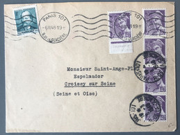 France N°413 (x4) Et 545 Sur Enveloppe 6.3.1948 - (C1888) - 1921-1960: Période Moderne